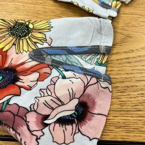 Johnny Was Becca V-Neck Blouse XS Multicolor Floral Geometric Boho - Picture 10 of 11